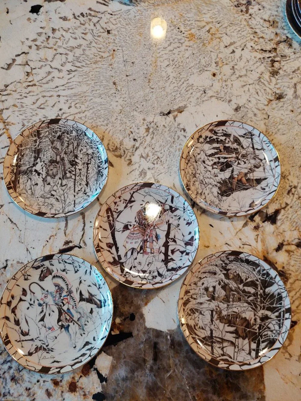 5 Bradford Exchange Limited Edition Native American theme Collectable Plates
